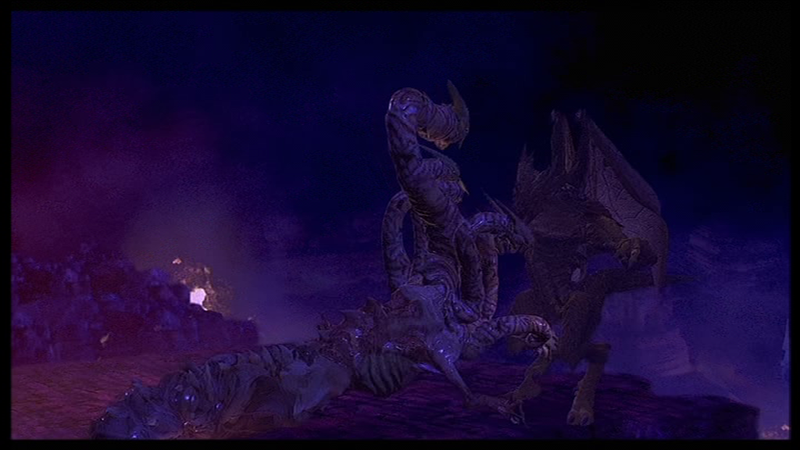 From Mortal Kombat Annihilation - Err... not exactly that faithful. Two CGI poo dragons fighting horribly aren’t from the games.